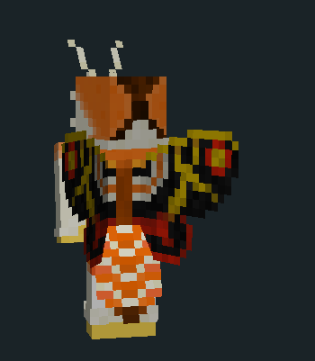 Mothra skin edited for Astrid (I added the wings, antennae and thorax)